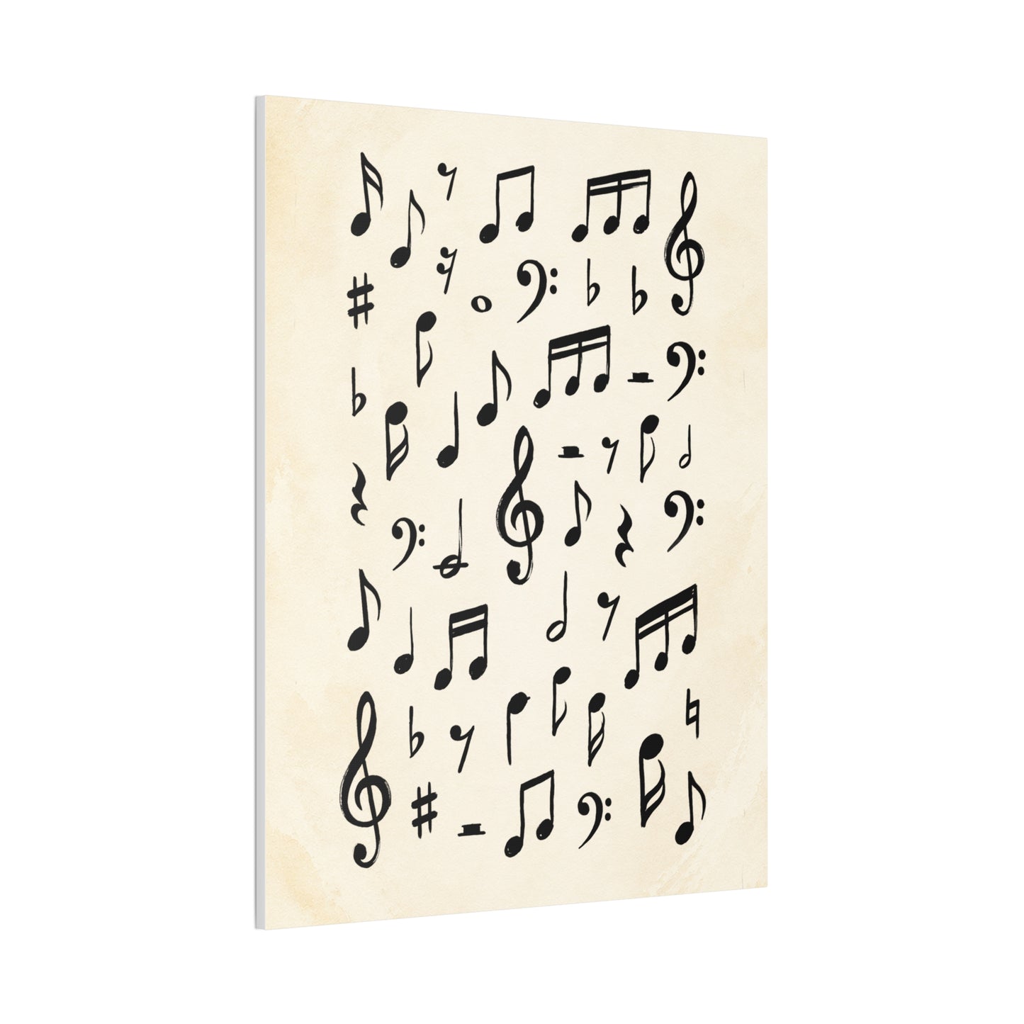 Music Notes Canvas Print — Vintage Sheet Music Wall Art (Stretched 0.75")