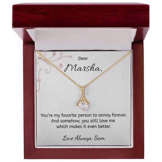 Personalized Message Card – Necklace – Luxury Box – My Favorite Person