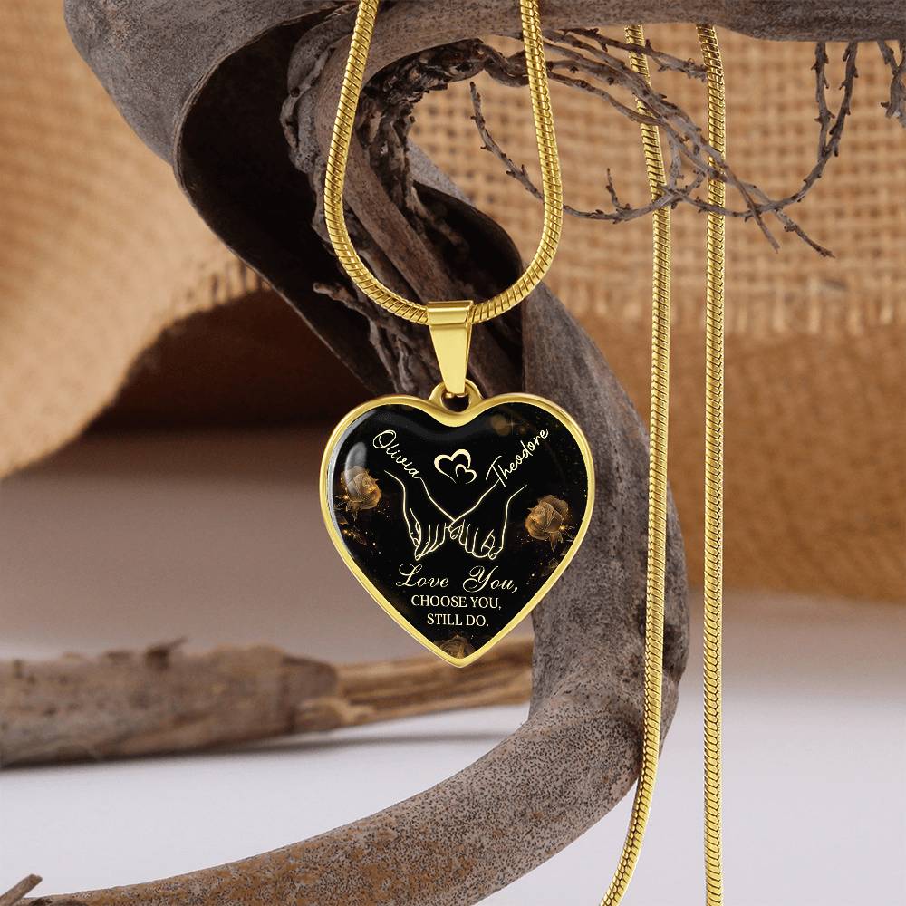 Two Names, One Heart – Custom Name Heart Necklace