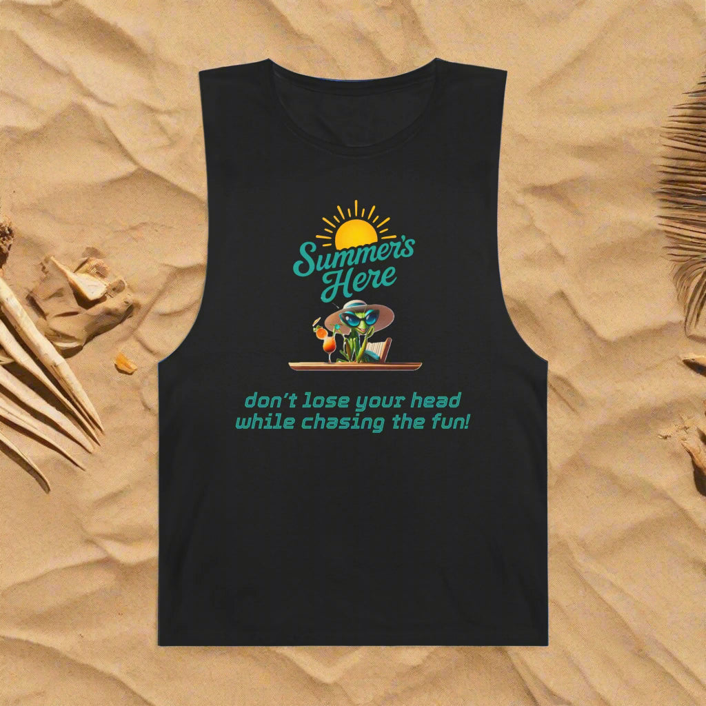Funny Summer Praying Mantis Unisex Tank Top | AS Colour Barnard | Quirky Summer Vibes Shirt