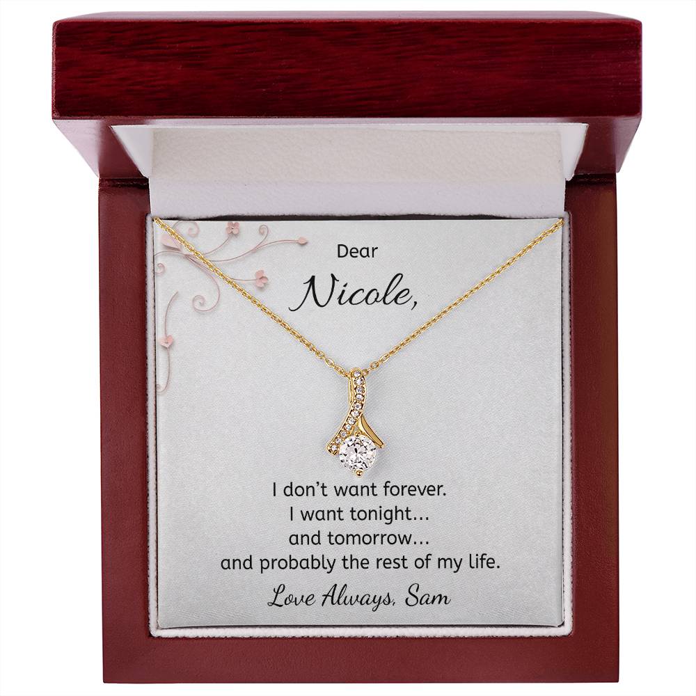 Personalized Message Card – Necklace – Luxury Box – The Rest of My Life