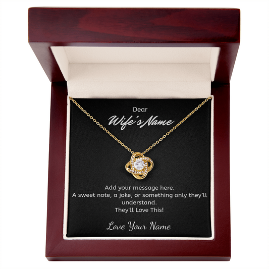 Fully Personalized Message Card, Necklace & Luxury Box