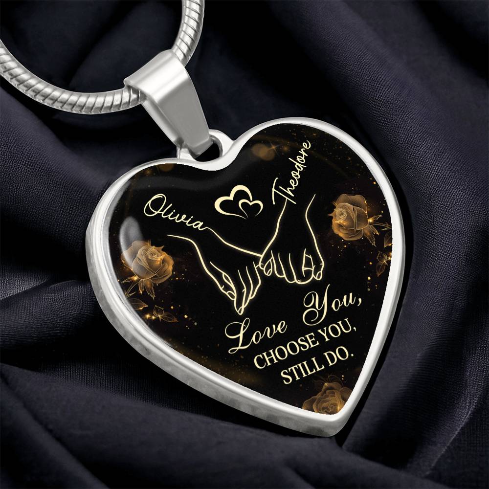 Two Names, One Heart – Custom Name Heart Necklace