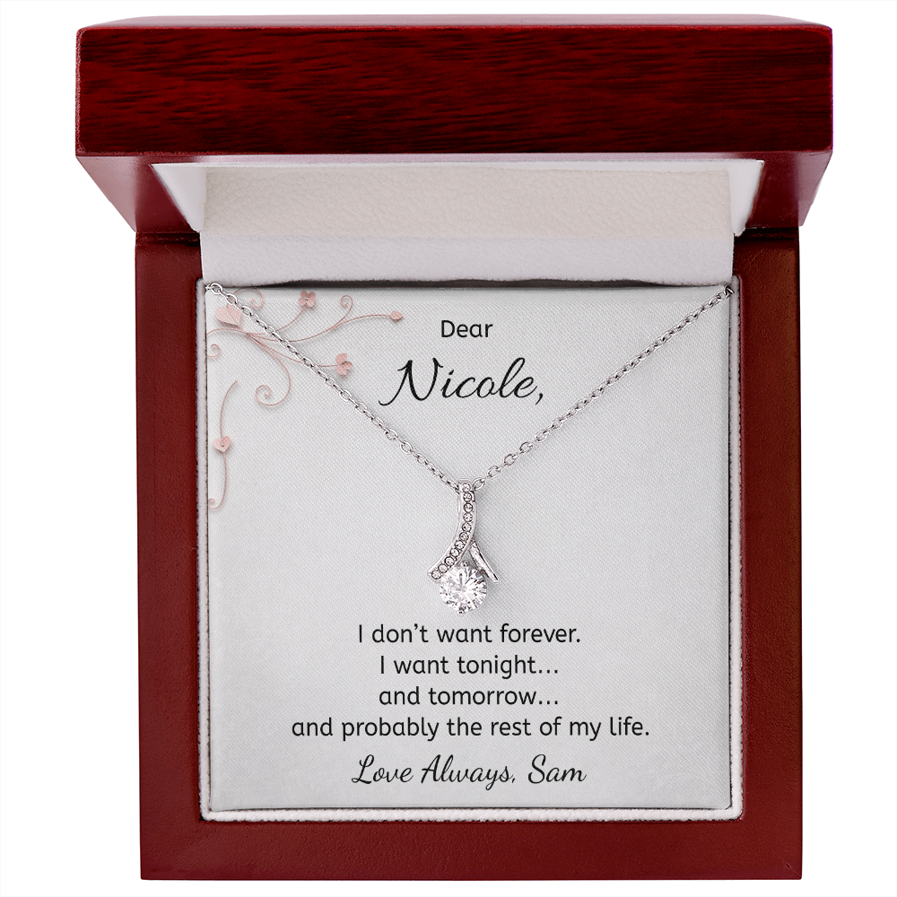 Personalized Message Card – Necklace – Luxury Box – The Rest of My Life