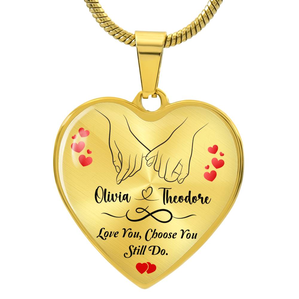 Two Names, One Heart – Personalized Heart Necklace with Custom Names