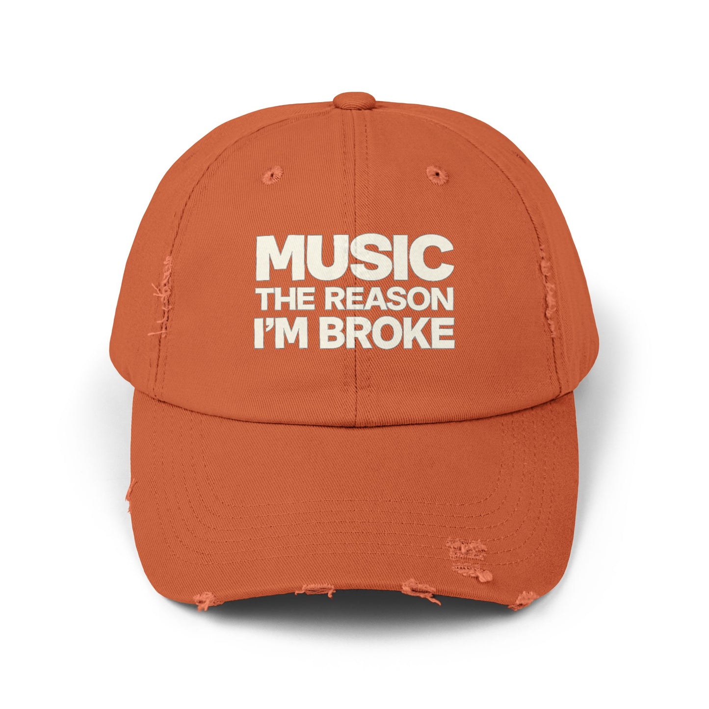 Music The Reason I'm Broke Distressed Dad Hat