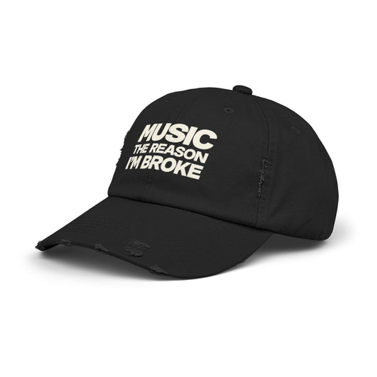 Music The Reason I'm Broke Distressed Dad Hat