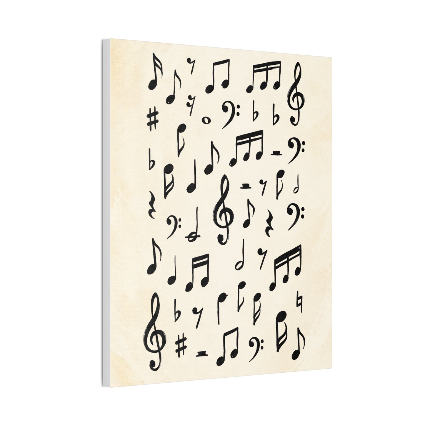 Music Notes Canvas Print — Vintage Sheet Music Wall Art (Stretched 0.75")