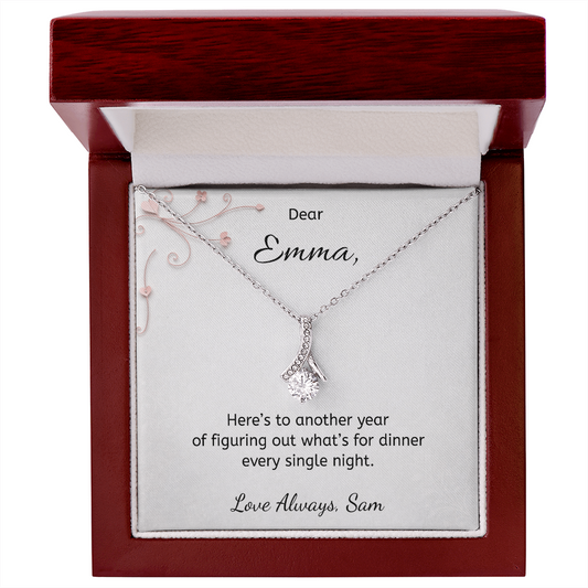 Personalized Message Card – Necklace – Luxury Box – Another Year