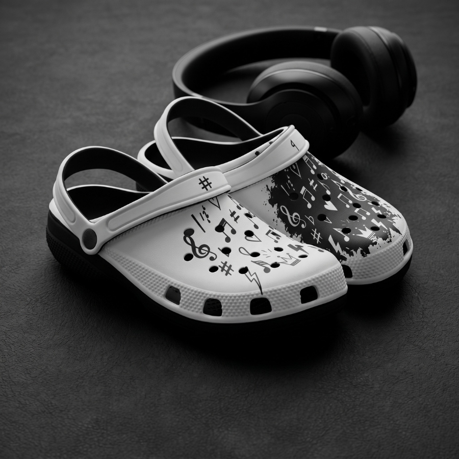 Music Notes All-Over Print EVA Clogs