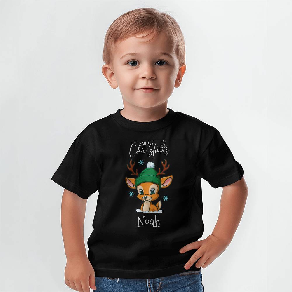 Little Reindeer Buddy Personalized Baby Jersey Tee
