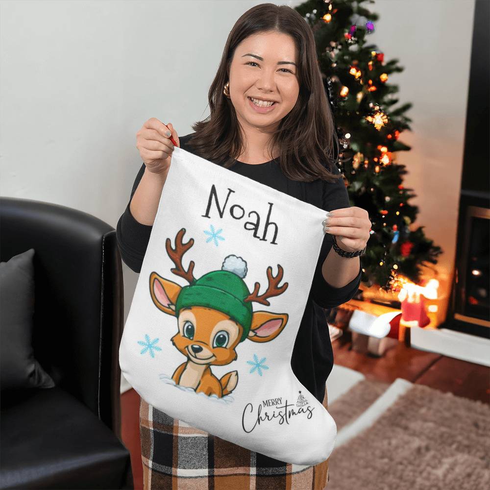 Little Reindeer Buddy™ Personalized Giant Holiday Stocking