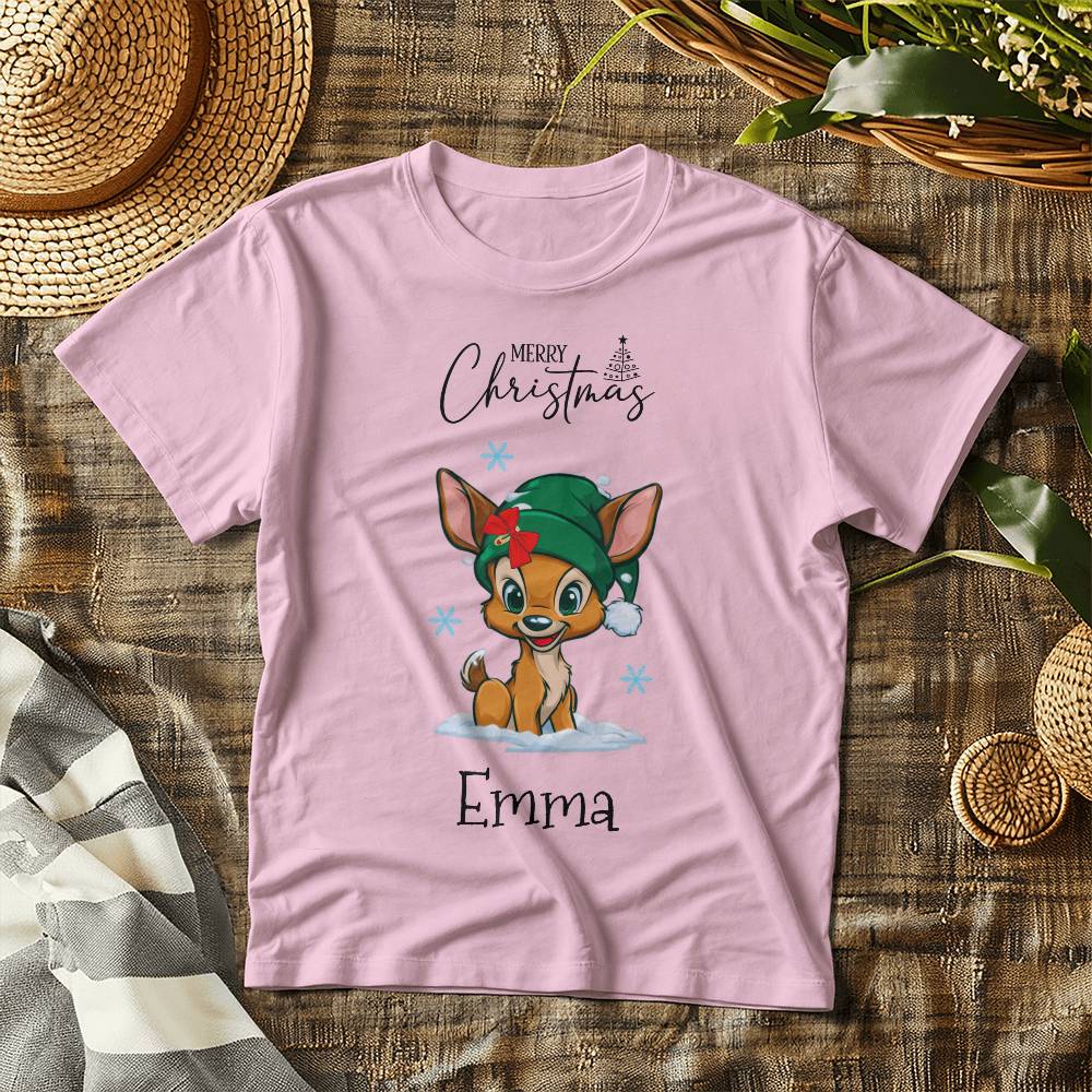 Little Reindeer Buddy Personalized Baby Jersey Tee