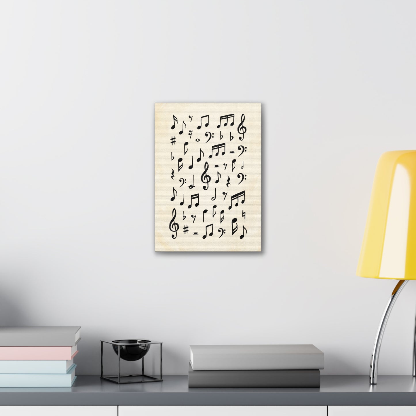 Music Notes Canvas Print — Vintage Sheet Music Wall Art (Stretched 0.75")
