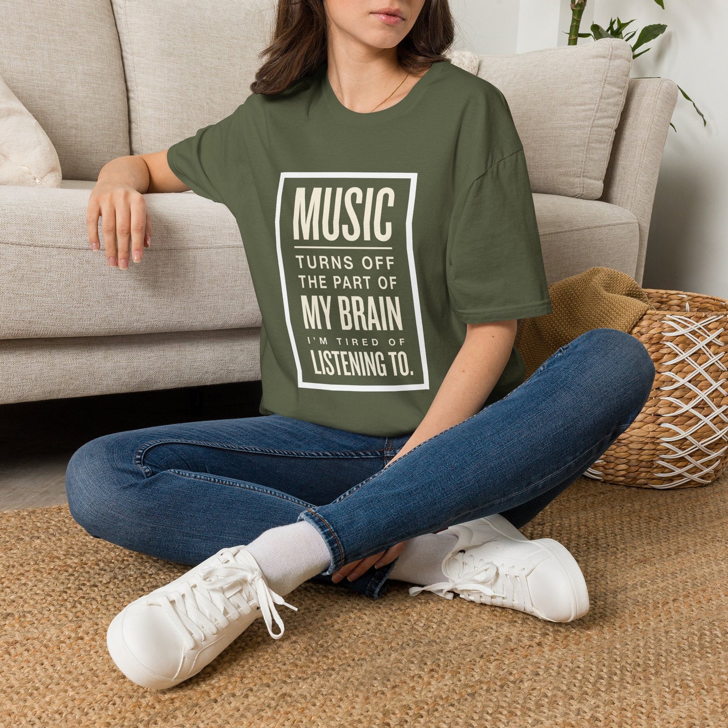 Music Turns Off My Brain Music Lover T-Shirt