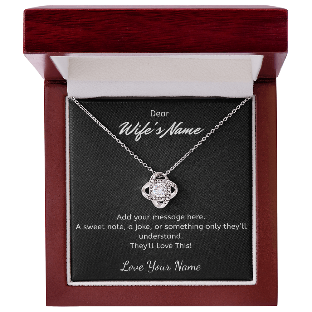 Fully Personalized Message Card, Necklace & Luxury Box