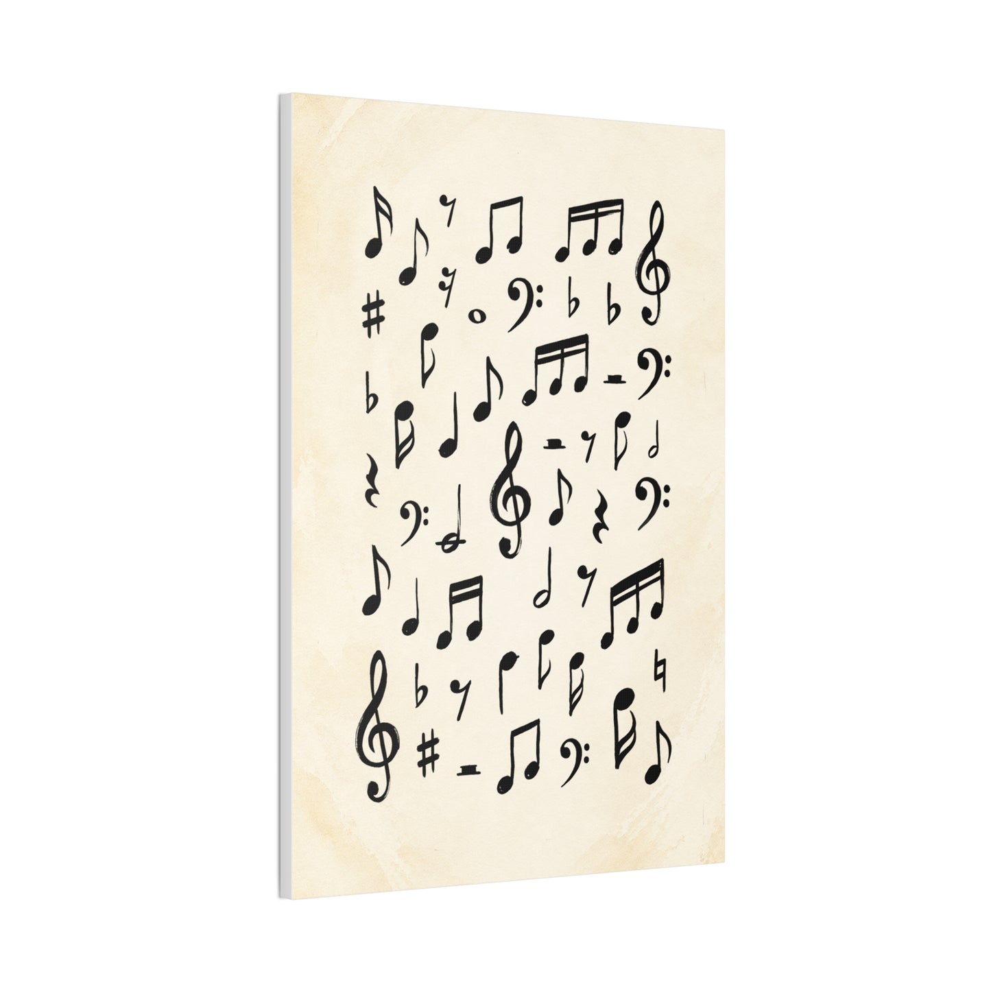 Music Notes Canvas Print — Vintage Sheet Music Wall Art (Stretched 0.75")