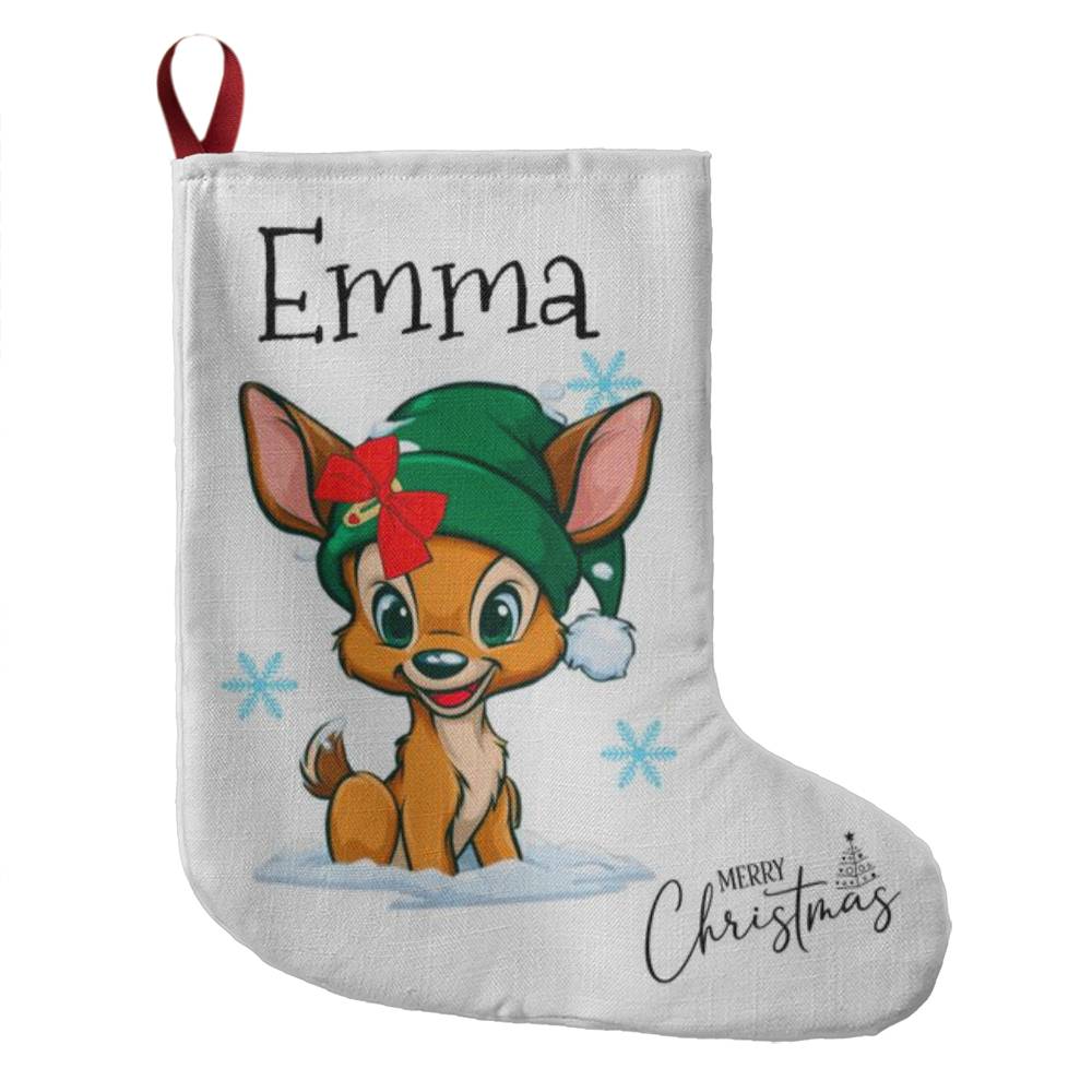 Little Reindeer Buddy™ Personalized Giant Holiday Stocking