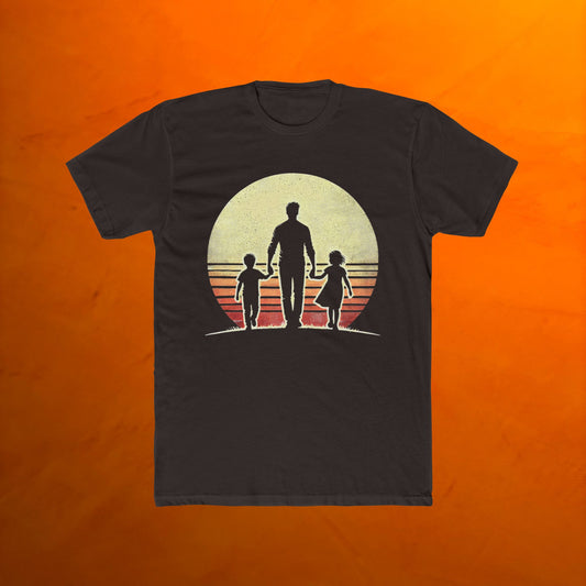 Dad & Kids Sunset Silhouette Tee – A Timeless Father’s Day Gift