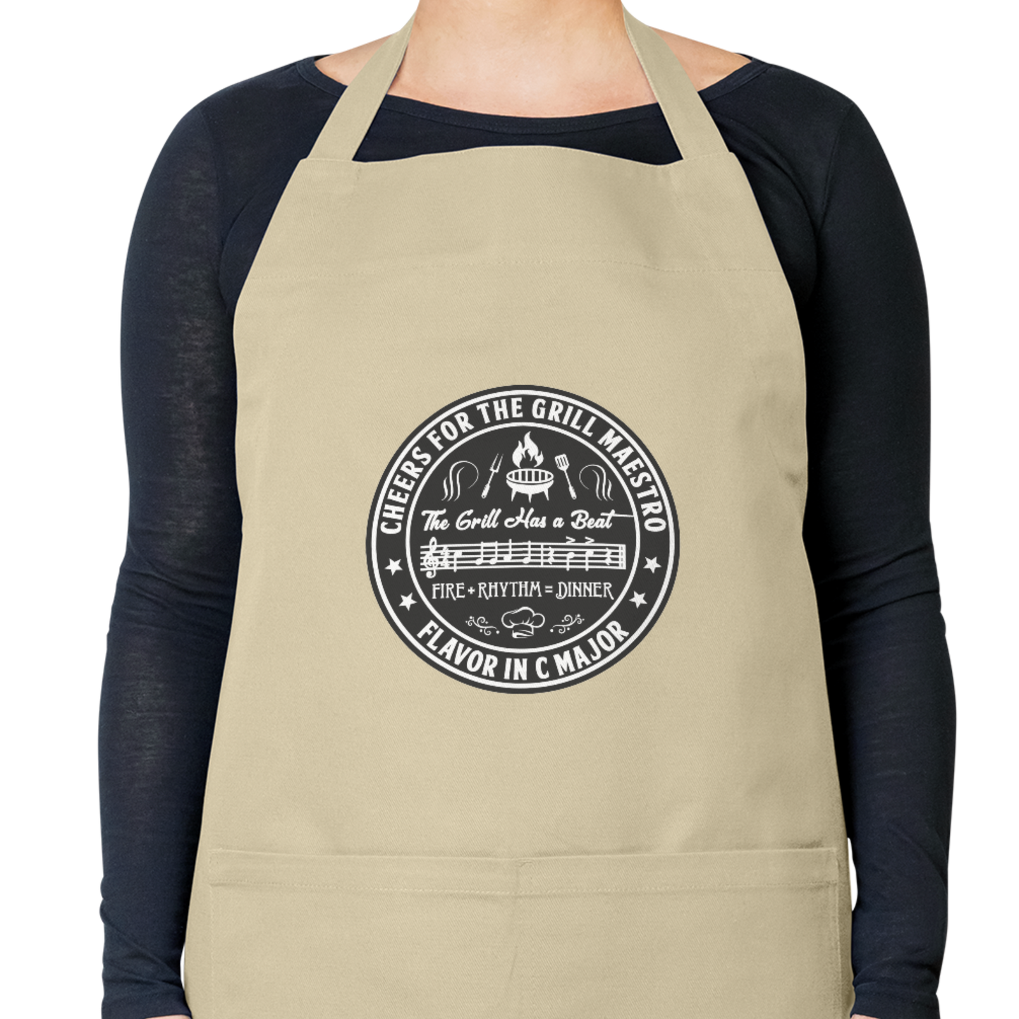 Cheers For The Grill Maestro Apron – BBQ Music Lover Cooking Apron