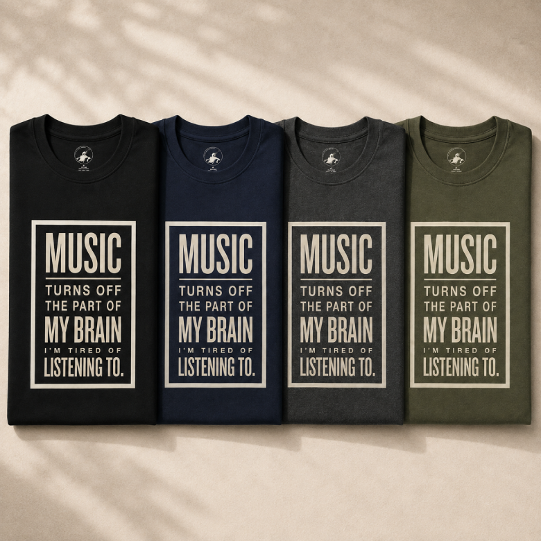 Music Turns Off My Brain Music Lover T-Shirt