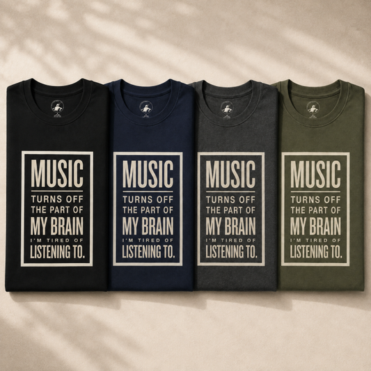 Music Turns Off My Brain Music Lover T-Shirt