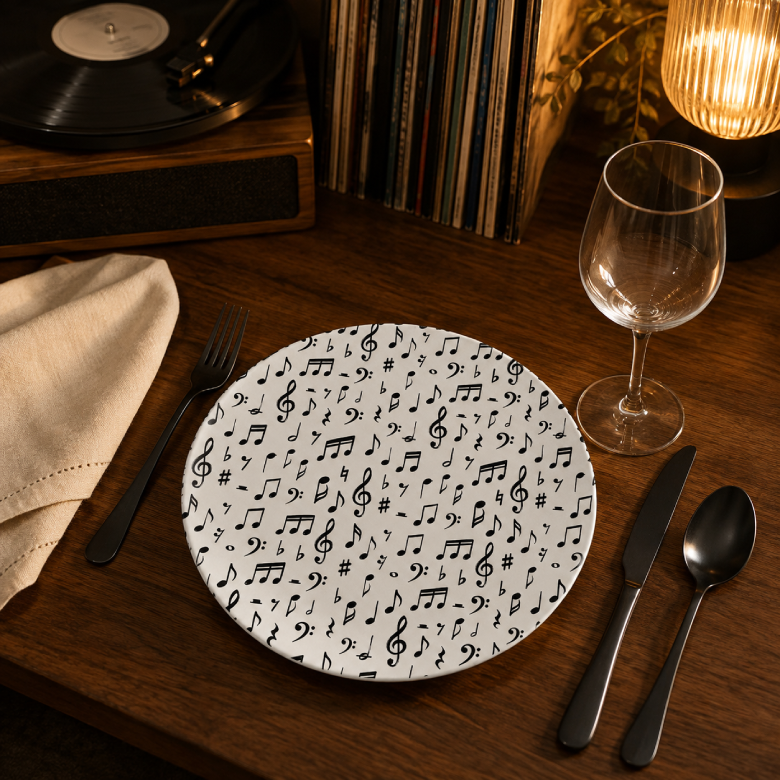 Music Notes Decorative Plate – Small Notes