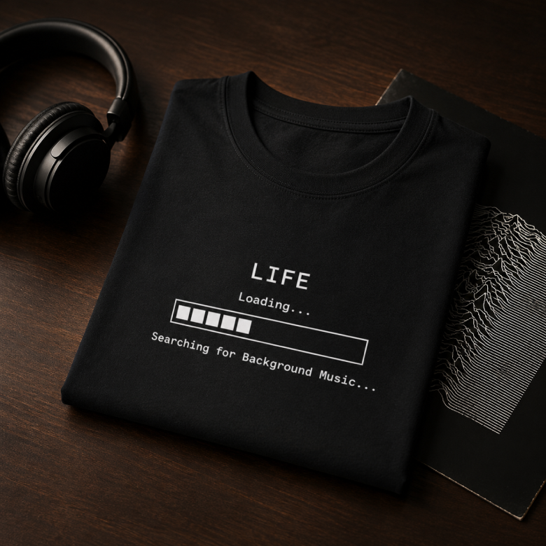 Life Loading Searching for Background Music T-Shirt