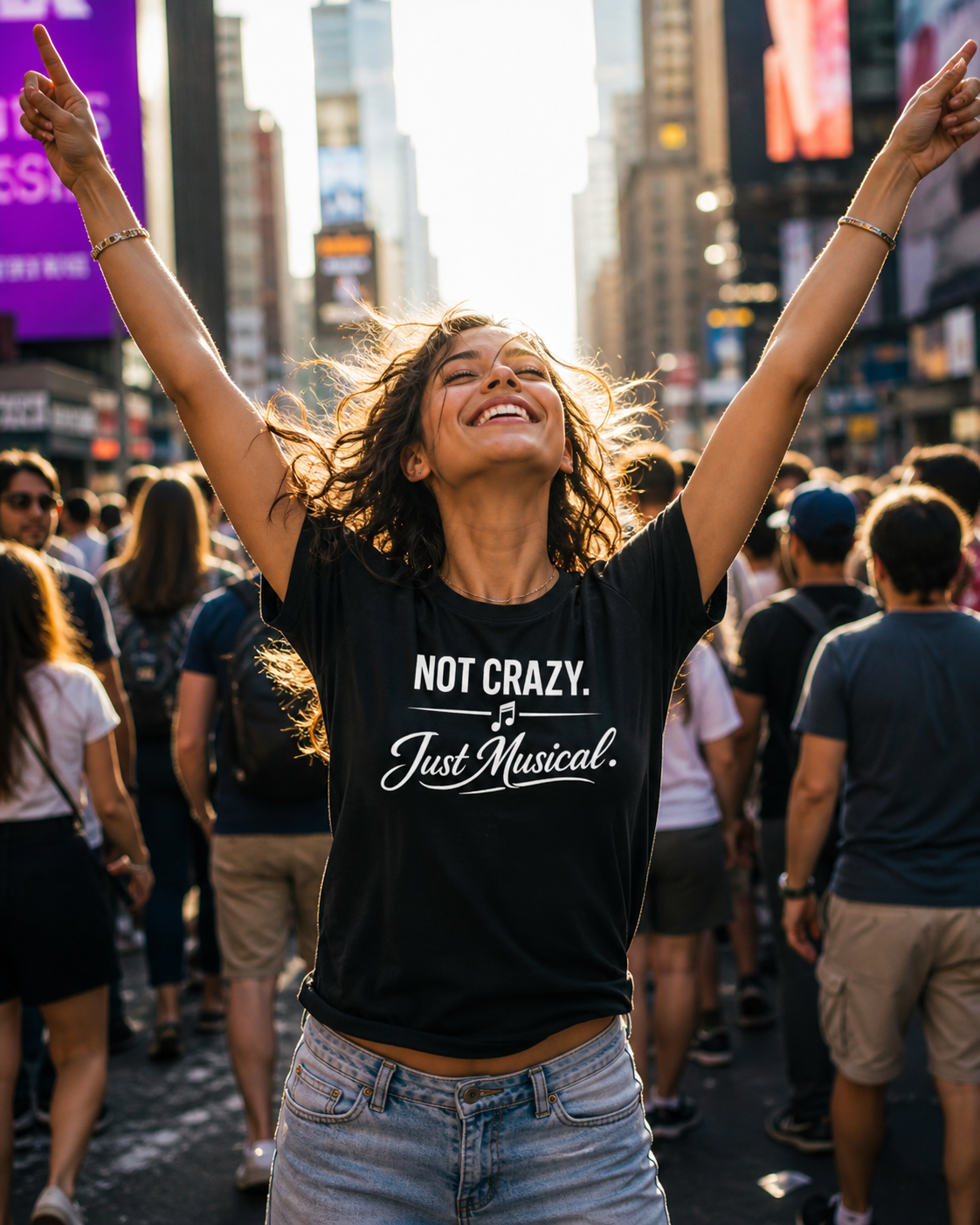 Not Crazy Just Musical T-Shirt – Minimal Music Lover Tee