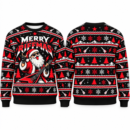 Merry Riffmas Rockstar Santa Sweatshirt