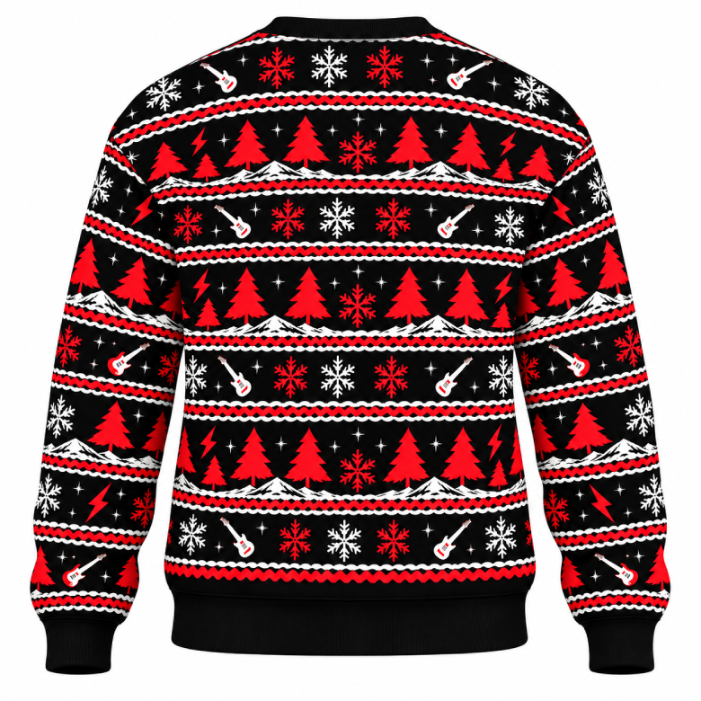 Merry Riffmass Rockstar Santa Sweatshirt