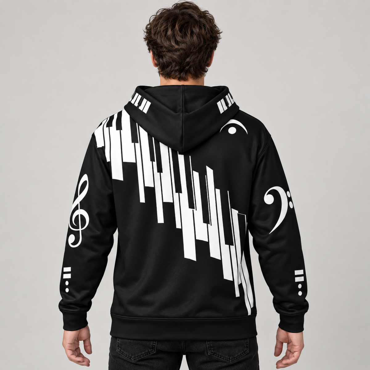Keyboard Flow Music AOP Hoodie