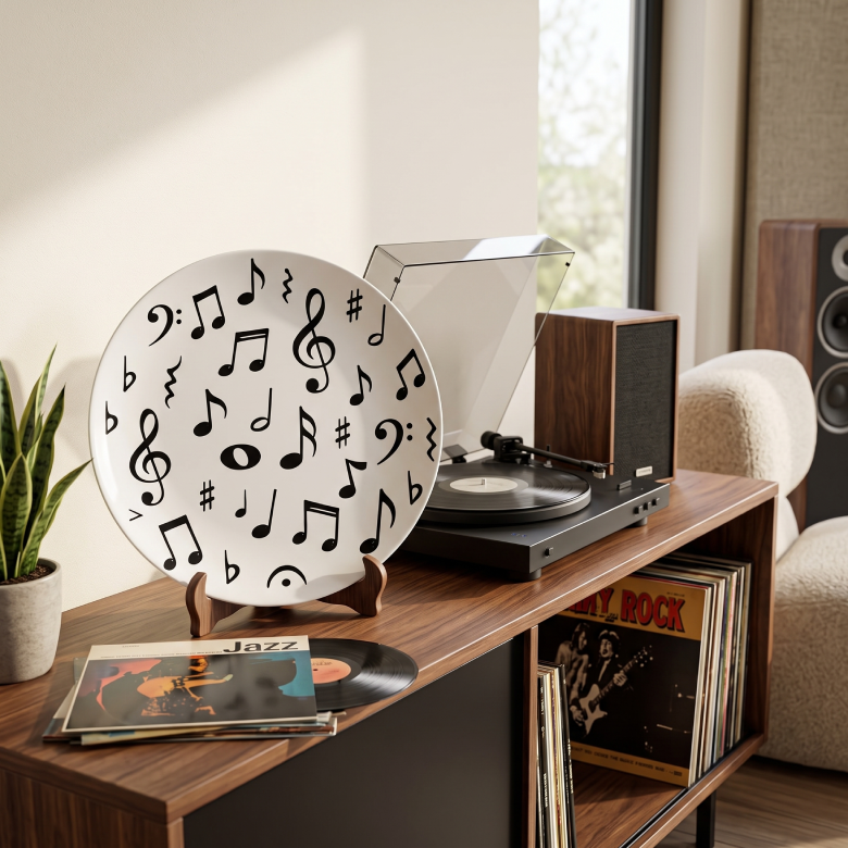 Music Notes Decorative Plate – Large Notes