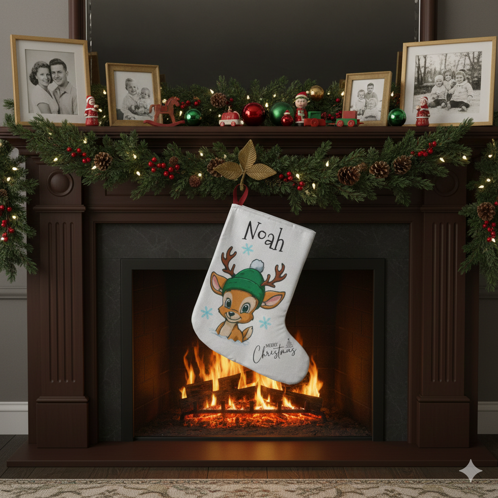Little Reindeer Buddy™ Personalized Giant Holiday Stocking