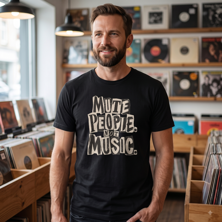 Mute People Not Music T-Shirt