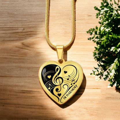 Harmony of Hearts Music Necklace – Gift for Music Lovers