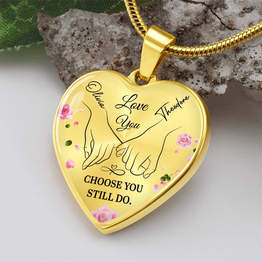 Two Names, One Heart – Heart Necklace for Couples