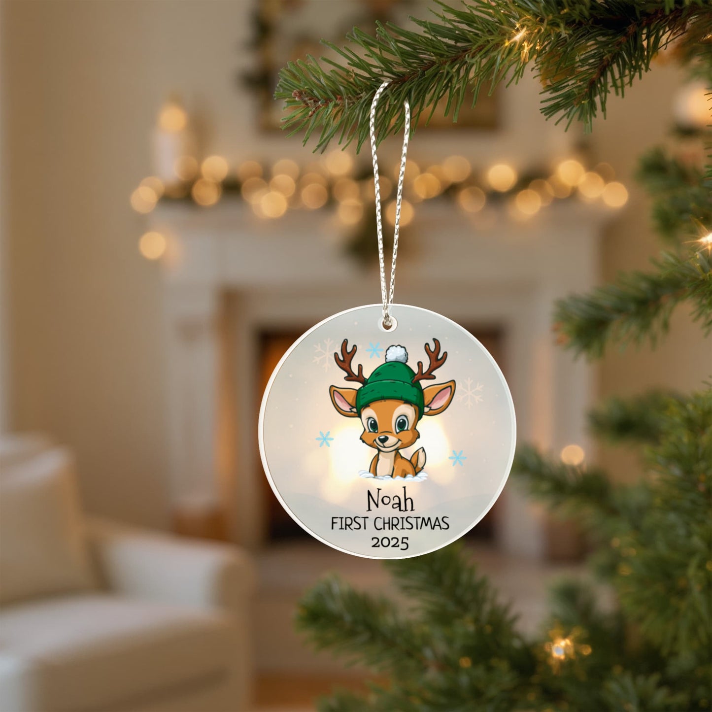 Little Reindeer Buddy™ Personalized First-Christmas Ornamen