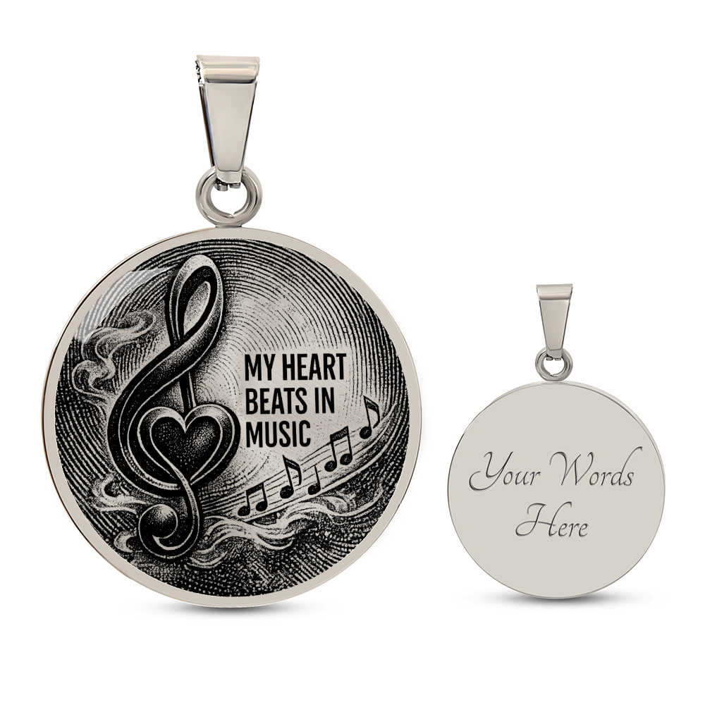 My heart beats in music Necklace