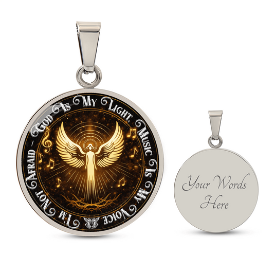 God Is My Light, Music Is My Voice – Faith & Music Necklace