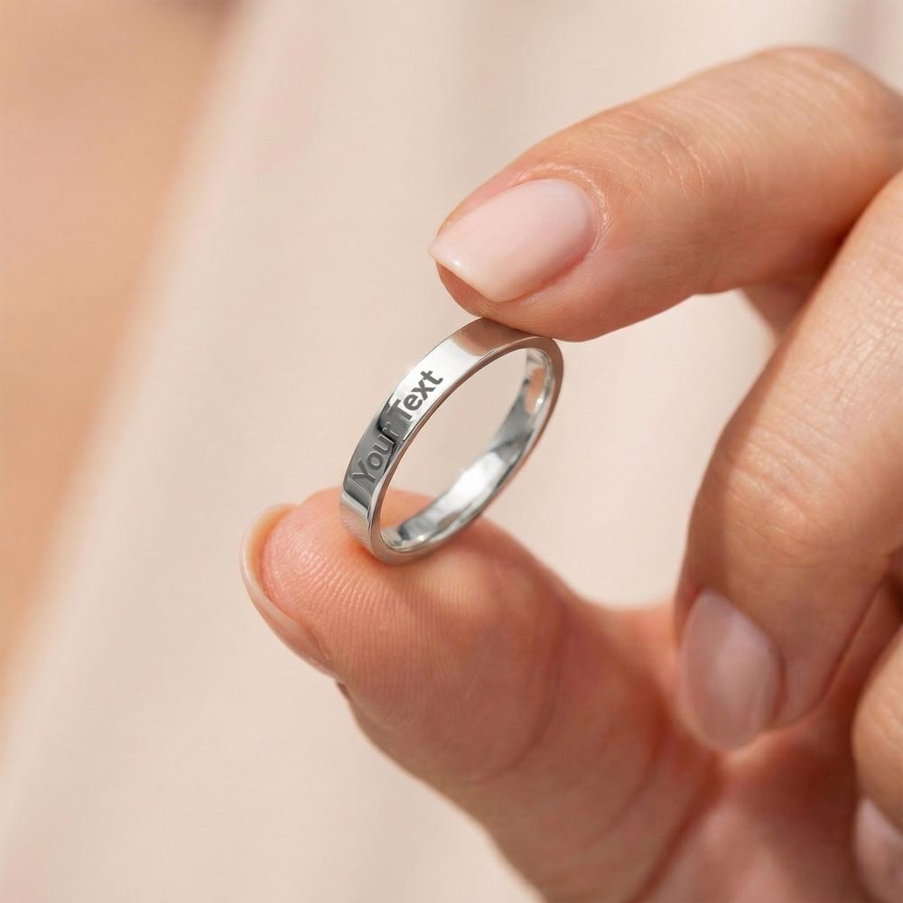 To My Mom – “Yours, Always” Engraved Ring