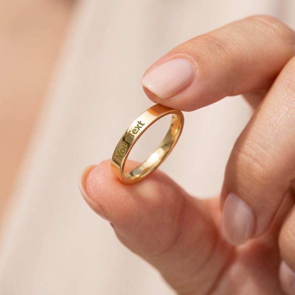 To My Mom – “Yours, Always” Engraved Ring