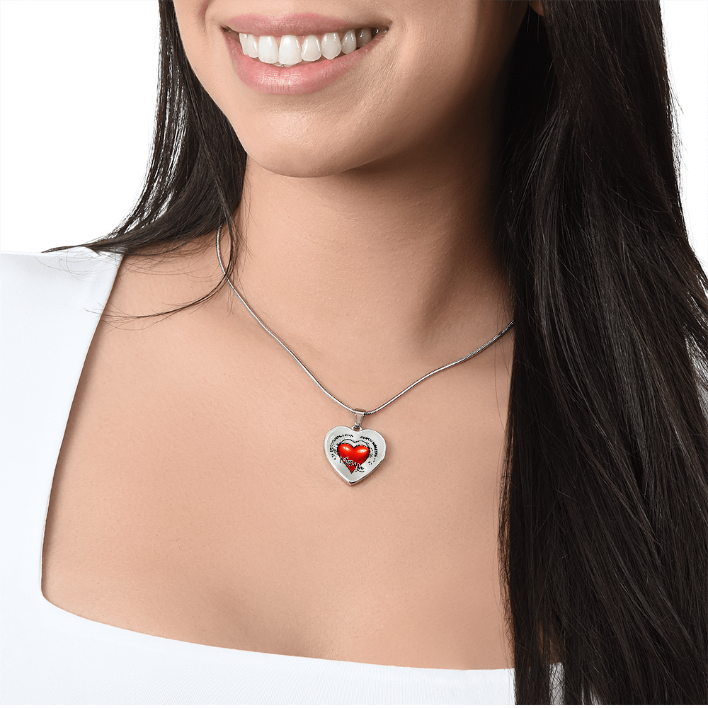 Love Song Heart Necklace – Music Love Message Gift