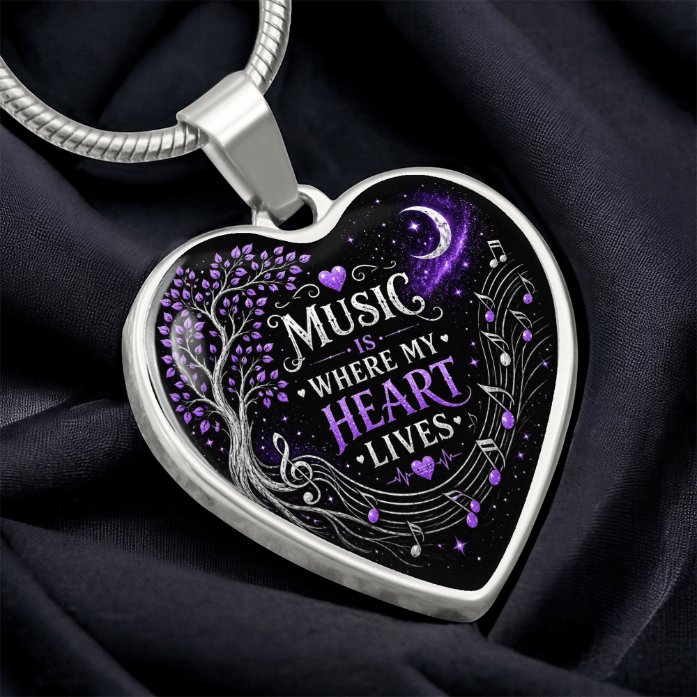 Music Is Where My Heart Lives Necklace