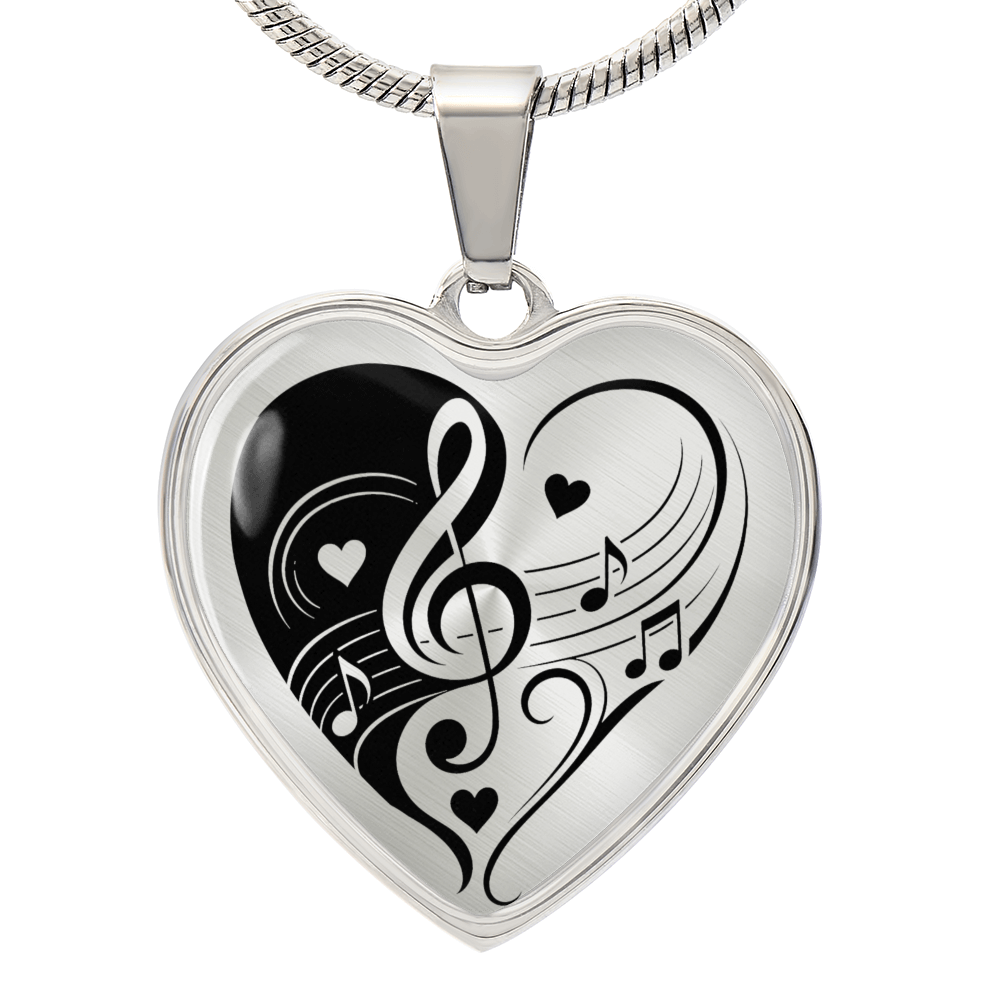 Clefs heart Necklace