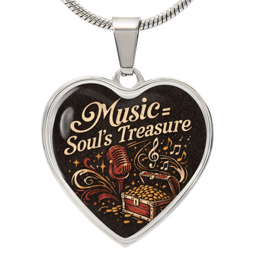 Music Soul Treasure Necklace – Vintage Heart Pendant