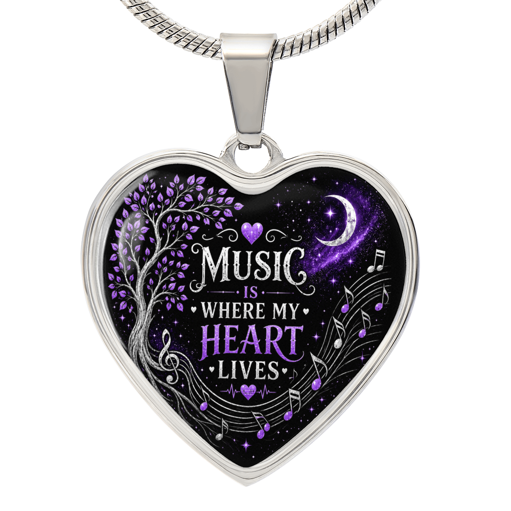 Music Is Where My Heart Lives Necklace