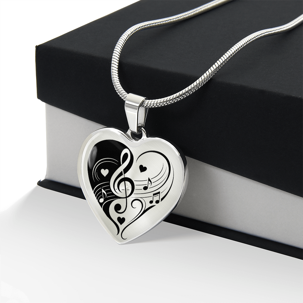 Clefs heart Necklace
