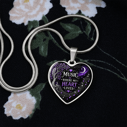 Music Is Where My Heart Lives Necklace