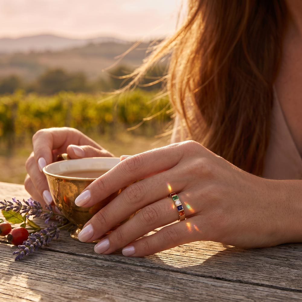When You Need Me, Press Play – Birthstone Ring from Dad